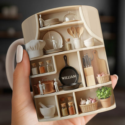 Customize With Your Name, Kitchen Essentials Mug - Personalized Custom Coffee Mug - COOK028_MG
