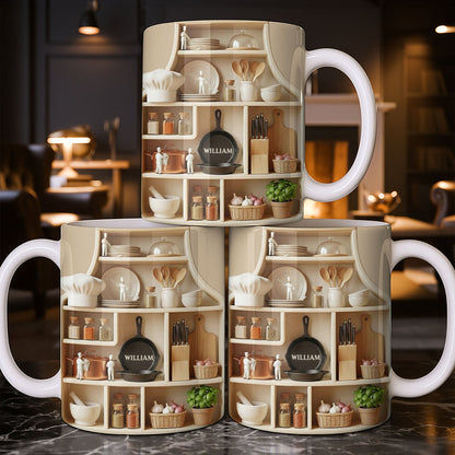 Customize With Your Name, Kitchen Essentials Mug - Personalized Custom Coffee Mug - COOK028_MG