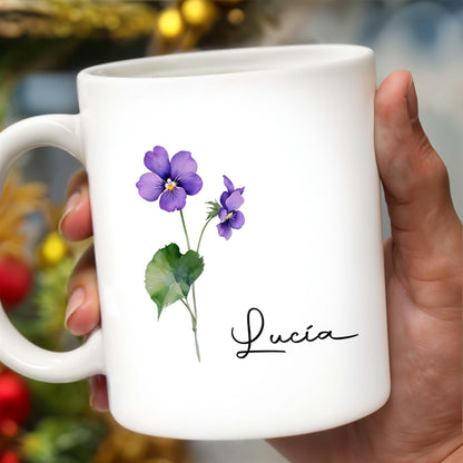 Admire The Beauty Of Pansies Every Morning - Personalized Custom Coffee Mug - CP001_MG