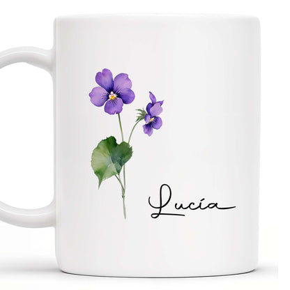 Admire The Beauty Of Pansies Every Morning - Personalized Custom Coffee Mug - CP001_MG