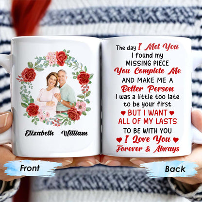 Forever And Always Love Promise With Roses - Personalized Custom Coffee Mug - CPL091_MG