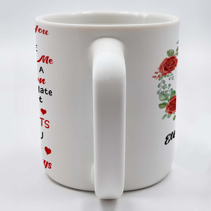 Forever And Always Love Promise With Roses - Personalized Custom Coffee Mug - CPL091_MG