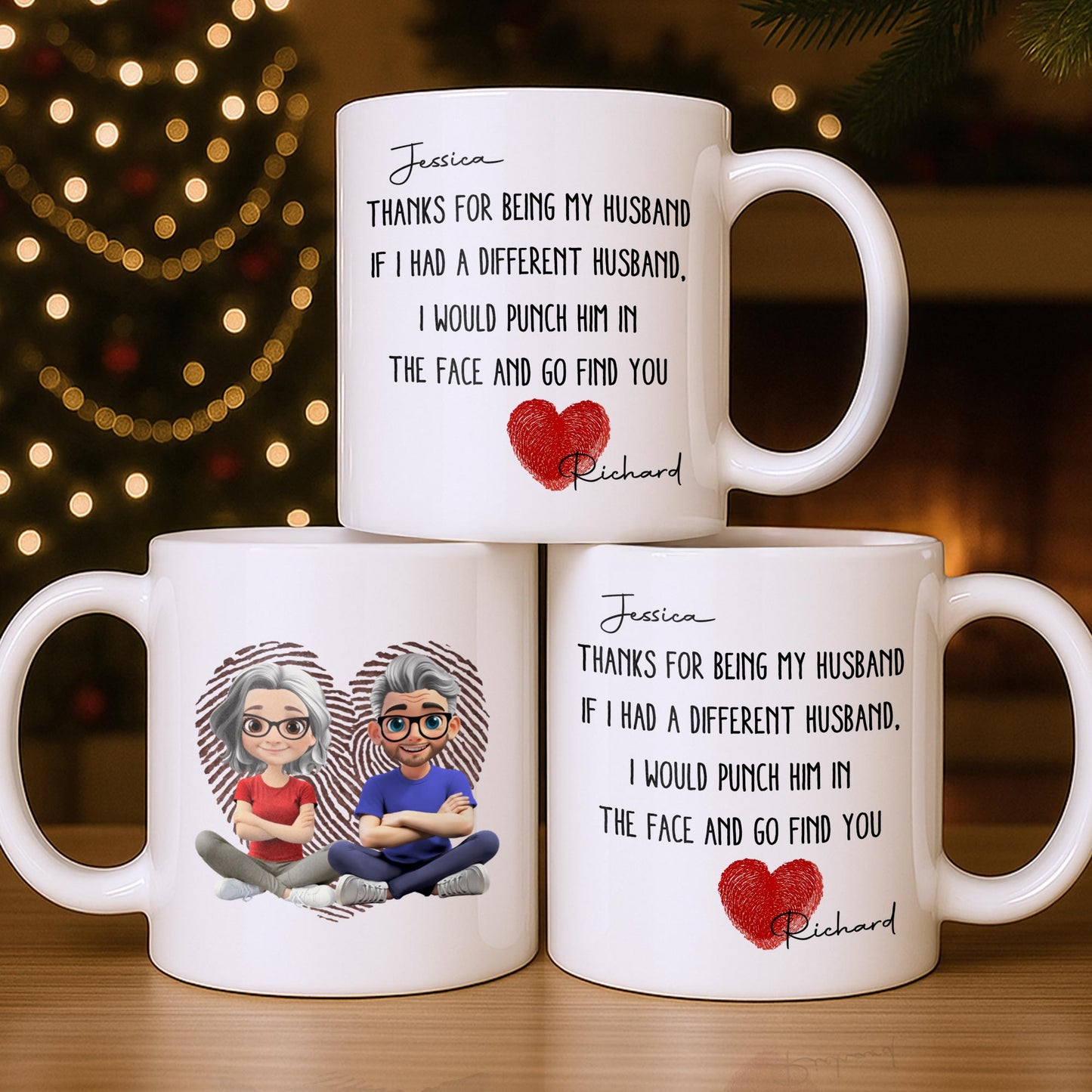 To My Wonderful Grandparents, Love Knows No Distance - Personalized Custom Coffee Mug - CPL1005_MG