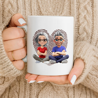 To My Wonderful Grandparents, Love Knows No Distance - Personalized Custom Coffee Mug - CPL1005_MG