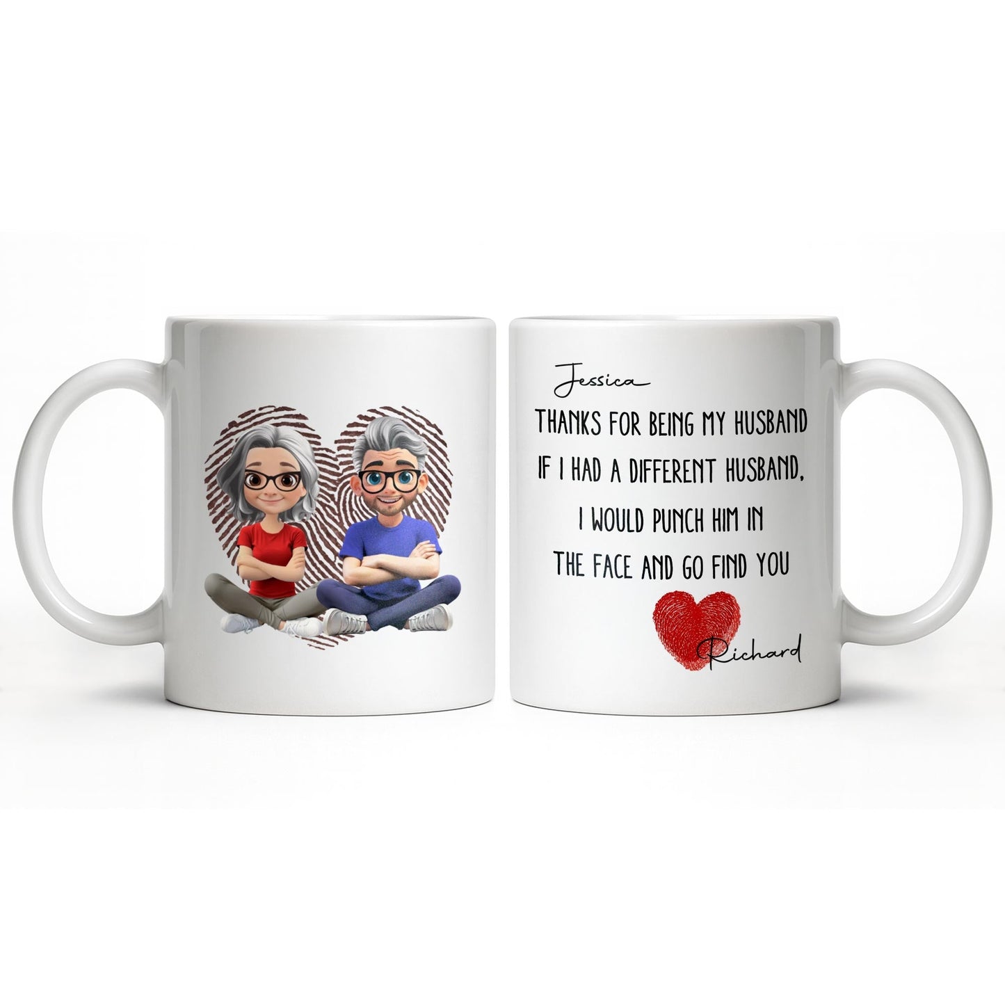 To My Wonderful Grandparents, Love Knows No Distance - Personalized Custom Coffee Mug - CPL1005_MG