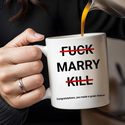 Congratulations You Made a Great Choice With Smiling Faces - Personalized Custom Coffee Mug - CPL100_MG