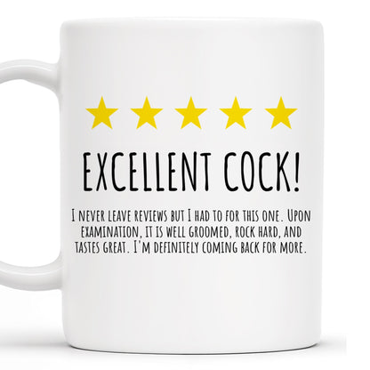 Excellent Cook Appreciation Quote With Stars And Smiley - Personalized Custom Coffee Mug - CPL101_MG
