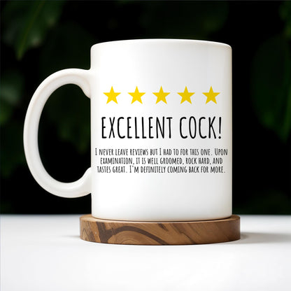 Excellent Cook Appreciation Quote With Stars And Smiley - Personalized Custom Coffee Mug - CPL101_MG