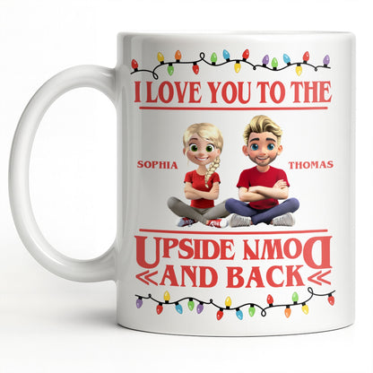 I Love You To The Moon And Back With Animated Characters - Personalized Custom Coffee Mug - CPL1032_MG