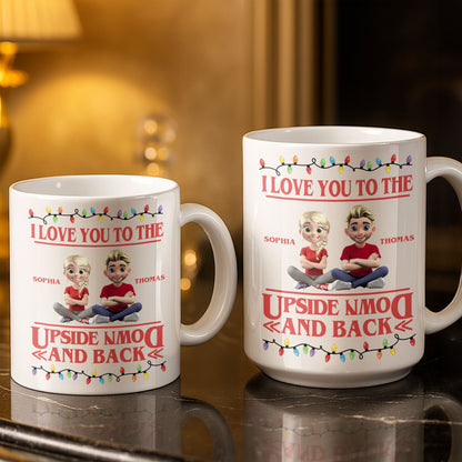 I Love You To The Moon And Back With Animated Characters - Personalized Custom Coffee Mug - CPL1032_MG
