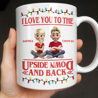 I Love You To The Moon And Back With Animated Characters - Personalized Custom Coffee Mug - CPL1032_MG