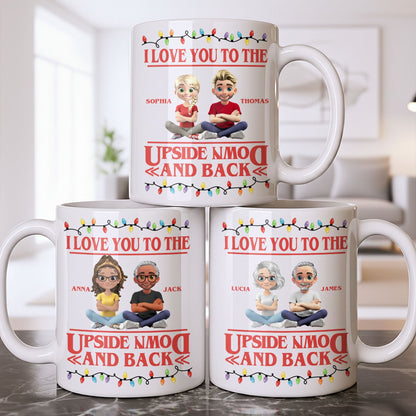 I Love You To The Moon And Back With Animated Characters - Personalized Custom Coffee Mug - CPL1032_MG