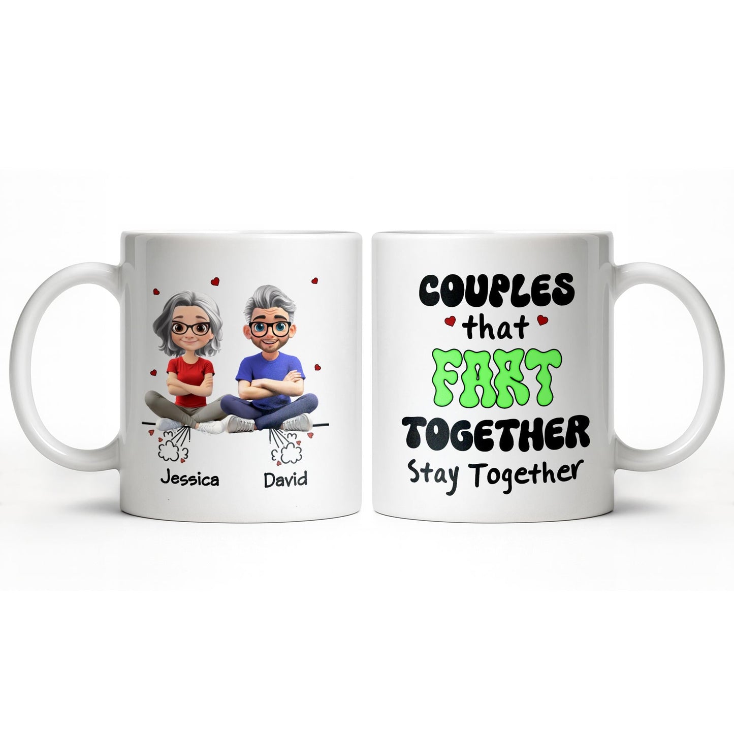 Create Your Personalized Couple Mug With Custom Characters - Personalized Custom Coffee Mug - CPL1033_MG