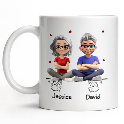 Create Your Personalized Couple Mug With Custom Characters - Personalized Custom Coffee Mug - CPL1033_MG