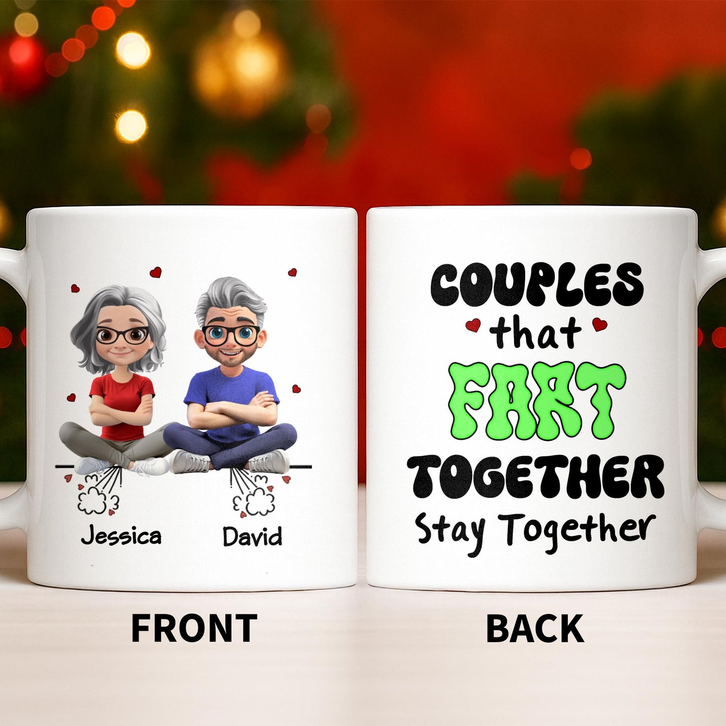 Create Your Personalized Couple Mug With Custom Characters - Personalized Custom Coffee Mug - CPL1033_MG