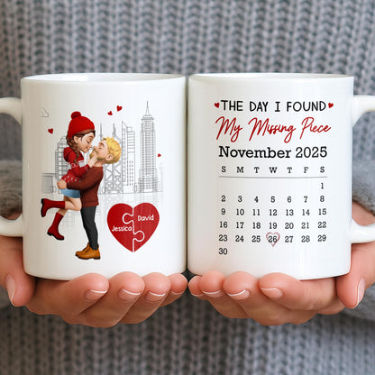 Capture Special Moments, Cityscape With Romantic Couple - Personalized Custom Coffee Mug - CPL1039_MG