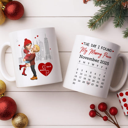 Capture Special Moments, Cityscape With Romantic Couple - Personalized Custom Coffee Mug - CPL1039_MG