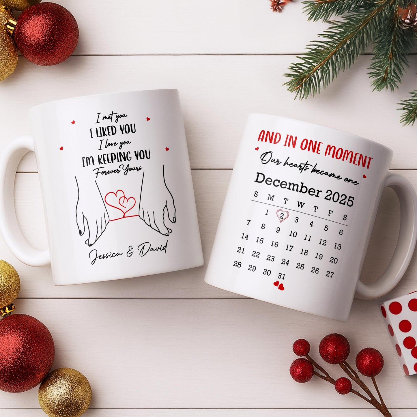 I Met You, I Liked You, Love And Holding Hands - Personalized Custom Coffee Mug - CPL1074_MG