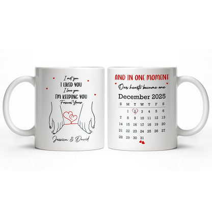 I Met You, I Liked You, Love And Holding Hands - Personalized Custom Coffee Mug - CPL1074_MG