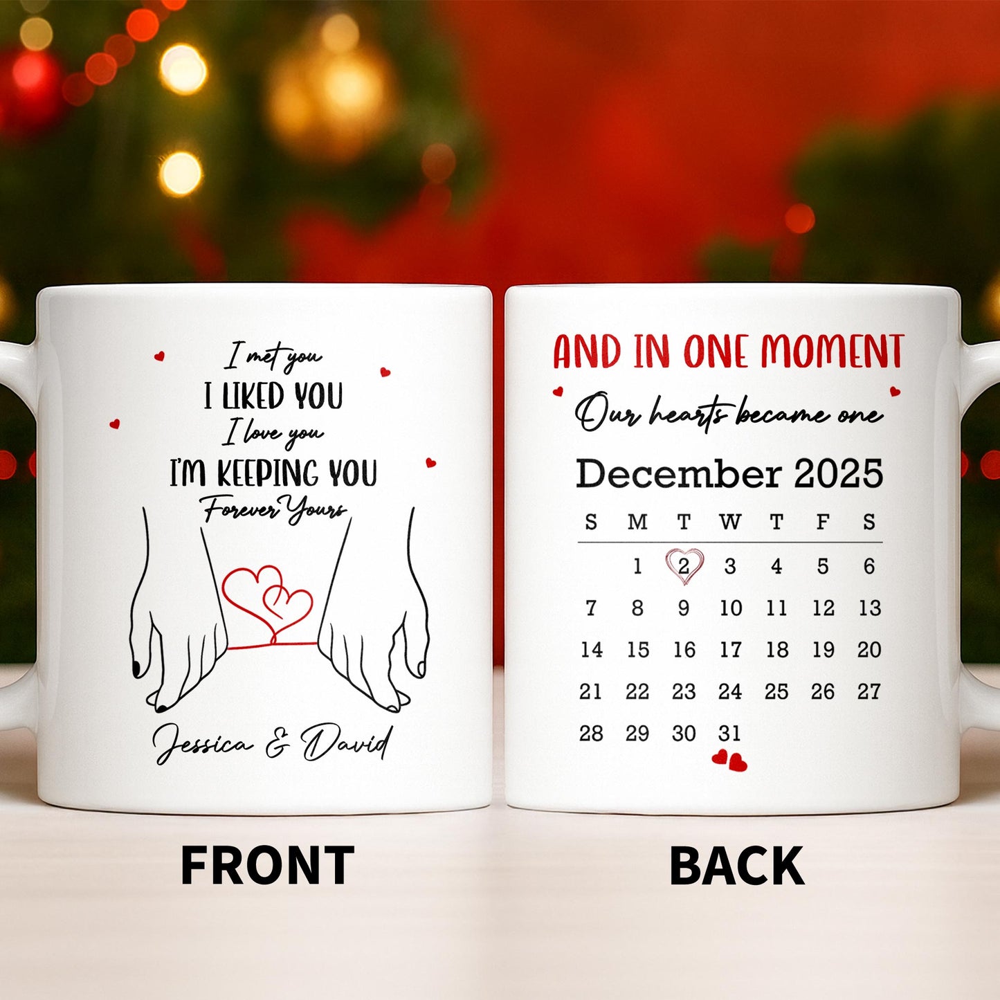 I Met You, I Liked You, Love And Holding Hands - Personalized Custom Coffee Mug - CPL1074_MG