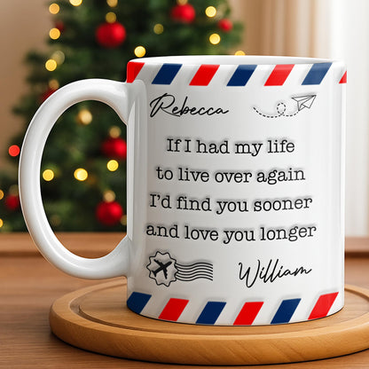Find You Sooner And Love You Longer With Mail Envelope And Star - Personalized Custom Coffee Mug - CPL1109_MG