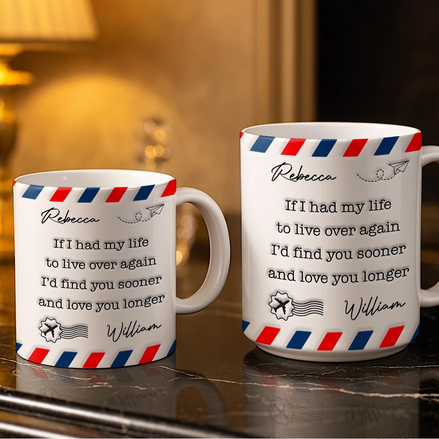 Find You Sooner And Love You Longer With Mail Envelope And Star - Personalized Custom Coffee Mug - CPL1109_MG