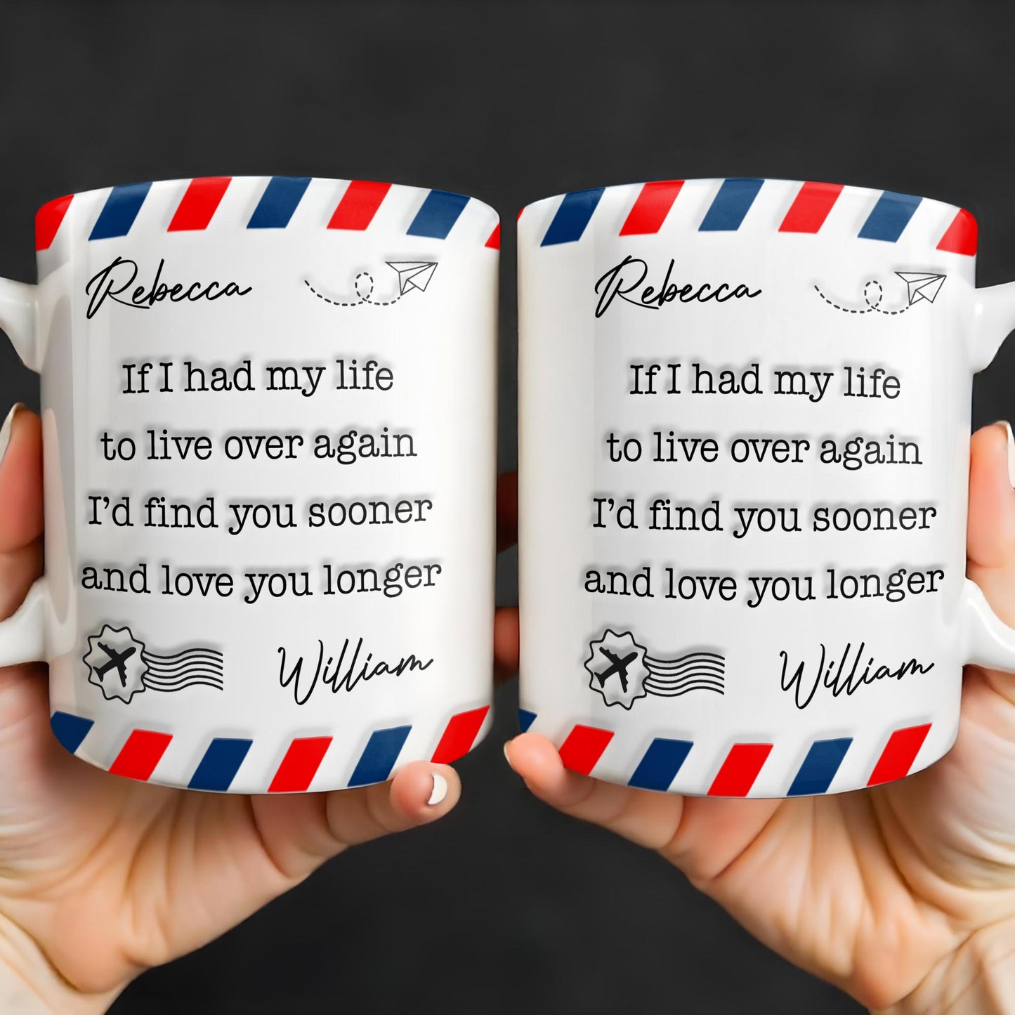 Find You Sooner And Love You Longer With Mail Envelope And Star - Personalized Custom Coffee Mug - CPL1109_MG