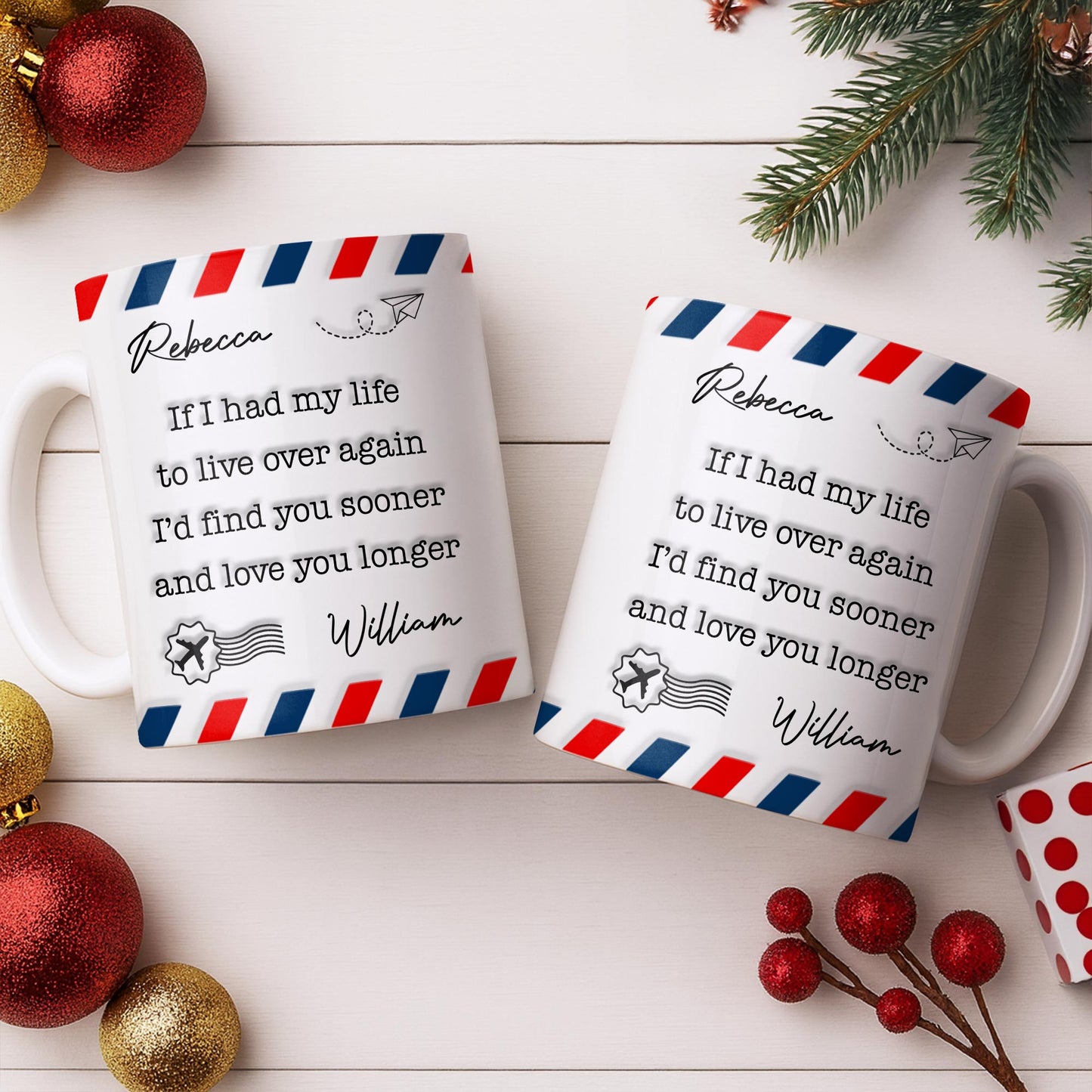 Find You Sooner And Love You Longer With Mail Envelope And Star - Personalized Custom Coffee Mug - CPL1109_MG