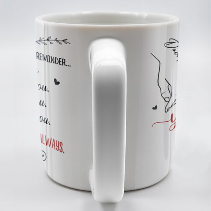 In Case You Need A Little Reminder Linked Rings And Hearts Design - Personalized Custom Coffee Mug - CPL1140_MG