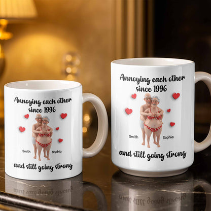 Annoying Each Other Since And Still Going Strong - Personalized Custom Coffee Mug - CPL1143_MG