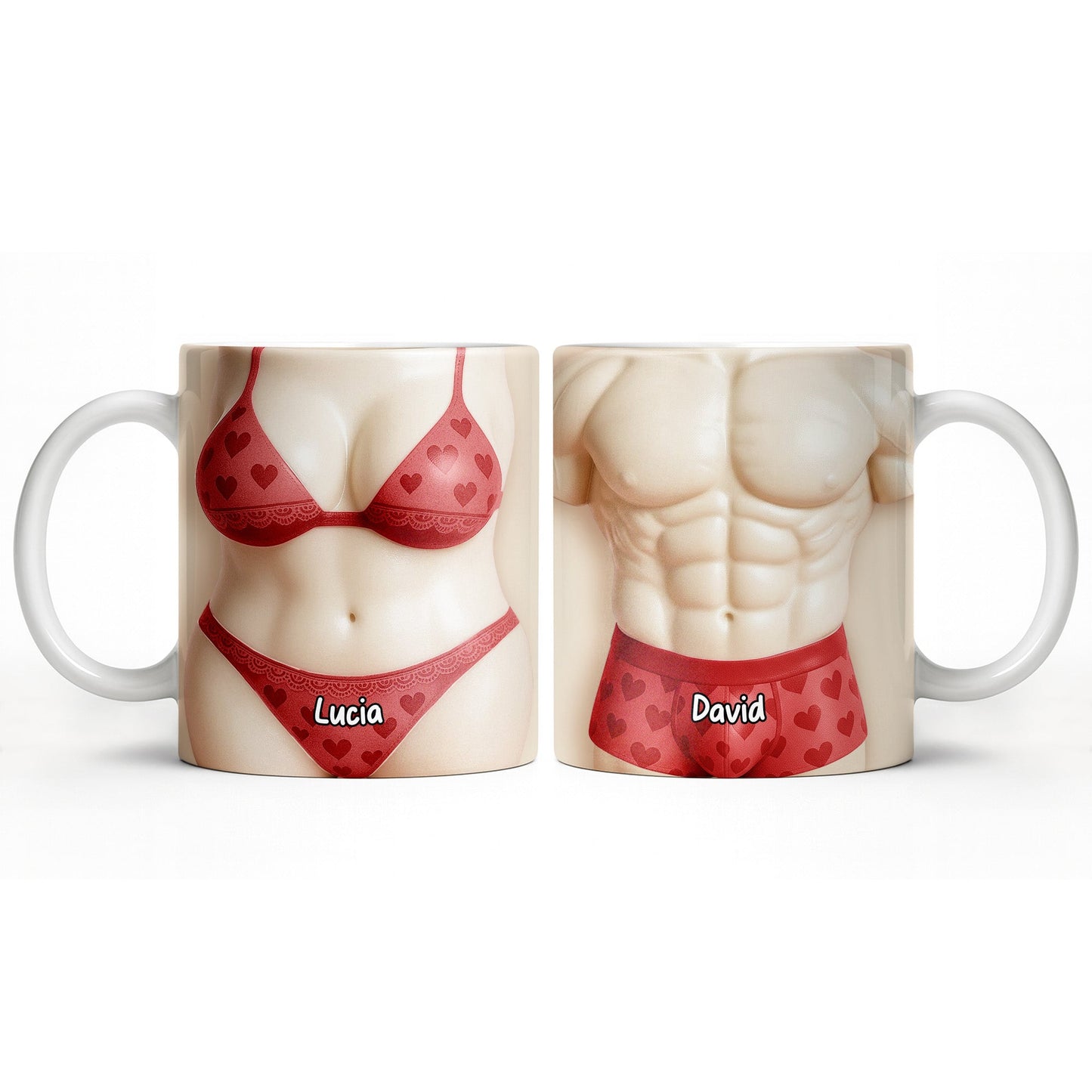 Celebrate Your Love With A Playful Romantic Design - Personalized Custom Coffee Mug - CPL1159_MG