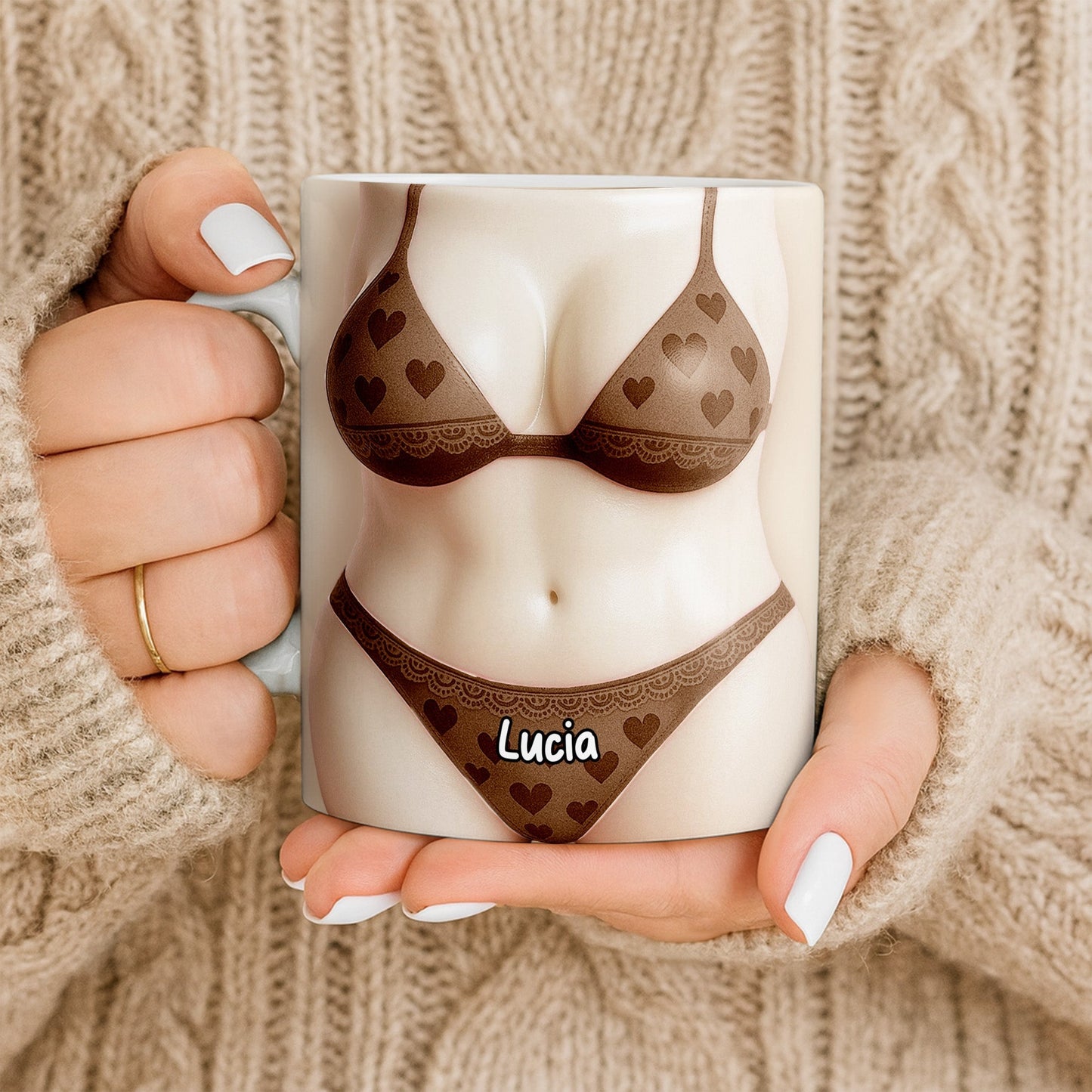 Celebrate Your Love With A Playful Romantic Design - Personalized Custom Coffee Mug - CPL1159_MG
