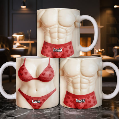 Celebrate Your Love With A Playful Romantic Design - Personalized Custom Coffee Mug - CPL1159_MG