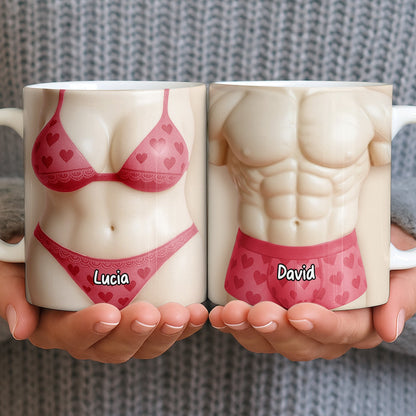 Celebrate Your Love With A Playful Romantic Design - Personalized Custom Coffee Mug - CPL1159_MG