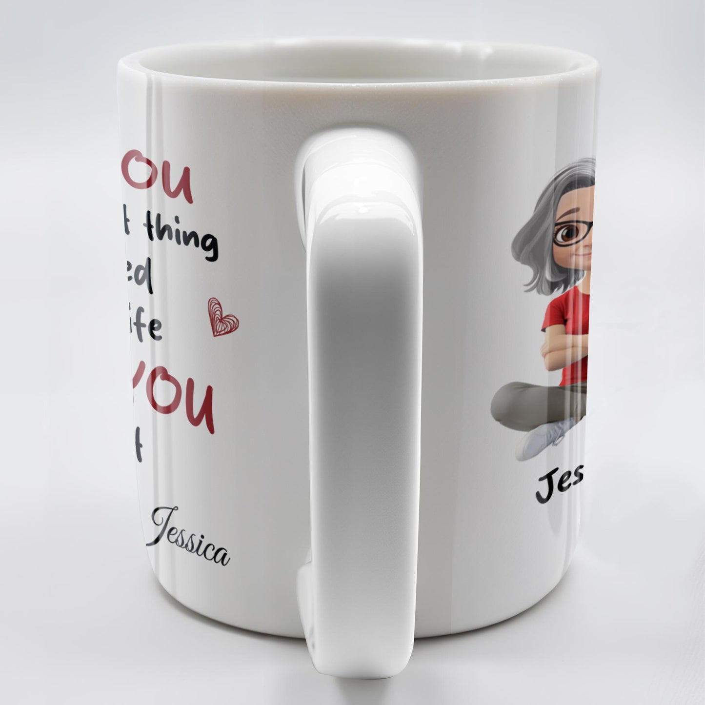 Loving You Is The Second Best Thing, Cartoon Couple Mug - Personalized Custom Coffee Mug - CPL1168_MG