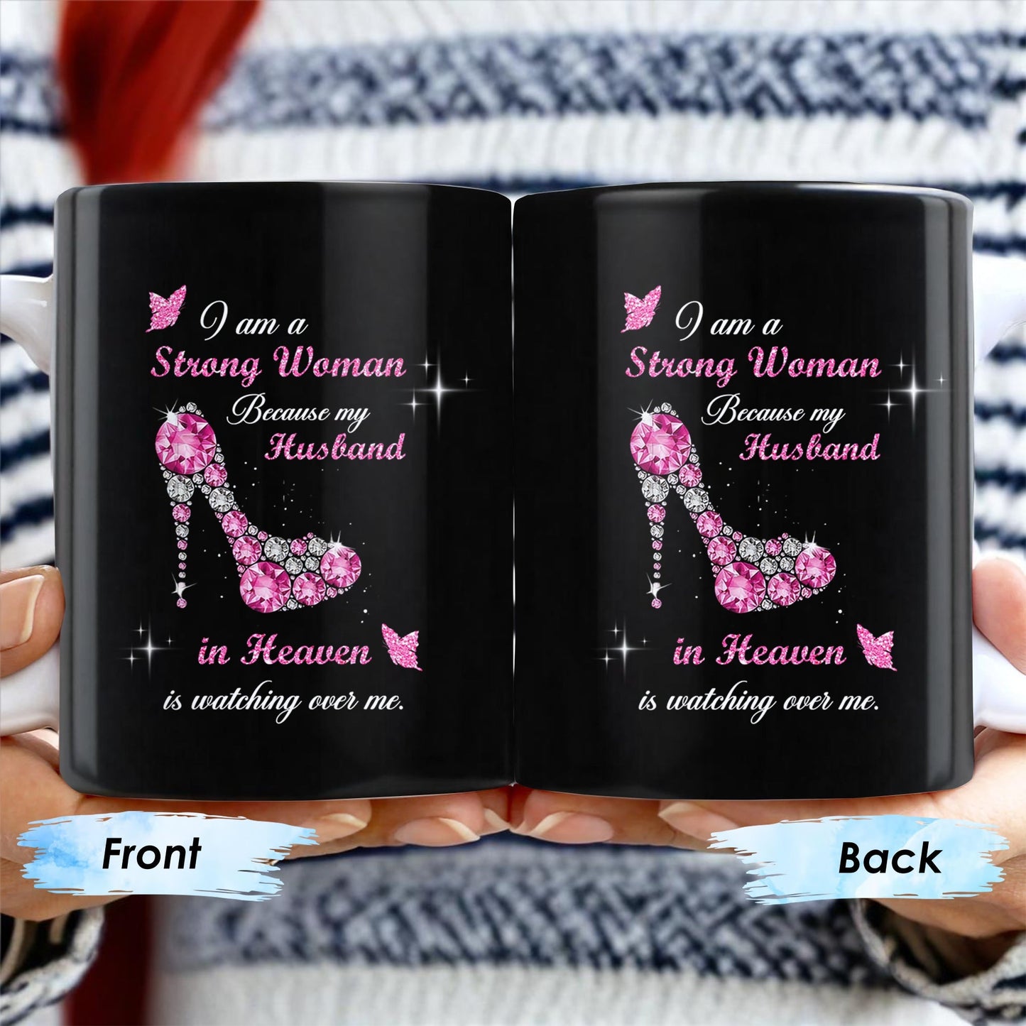 Strong Woman High Heels Memorial Mug - Personalized Custom Coffee Mug - CPL117_MG