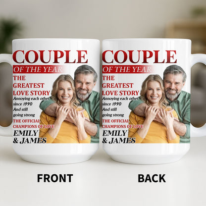 Couple Of The Year, The Greatest Love Story, Champions Of Love - Personalized Custom Coffee Mug - CPL1199_MG