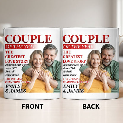 Couple Of The Year, The Greatest Love Story, Champions Of Love - Personalized Custom Coffee Mug - CPL1199_MG