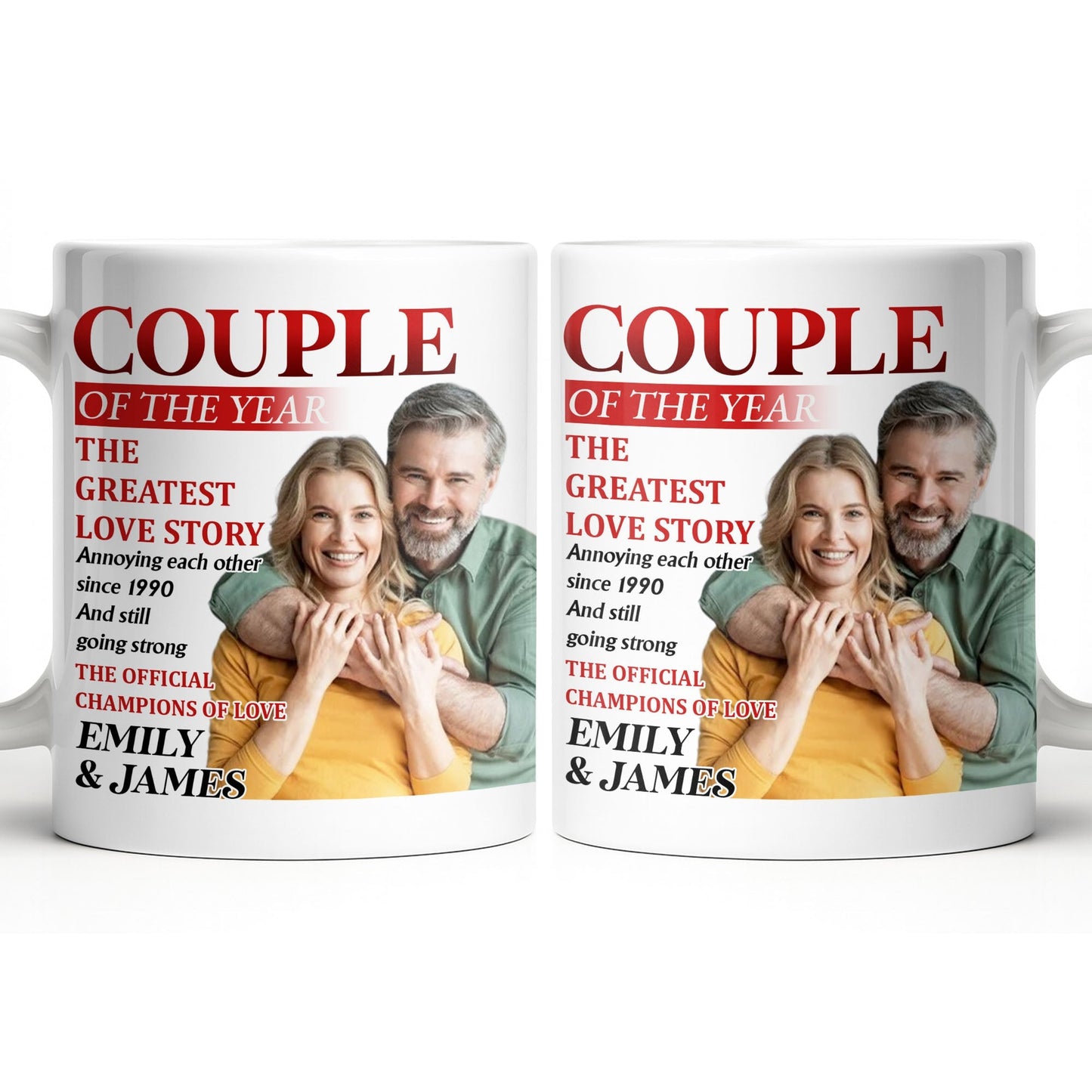 Couple Of The Year, The Greatest Love Story, Champions Of Love - Personalized Custom Coffee Mug - CPL1199_MG