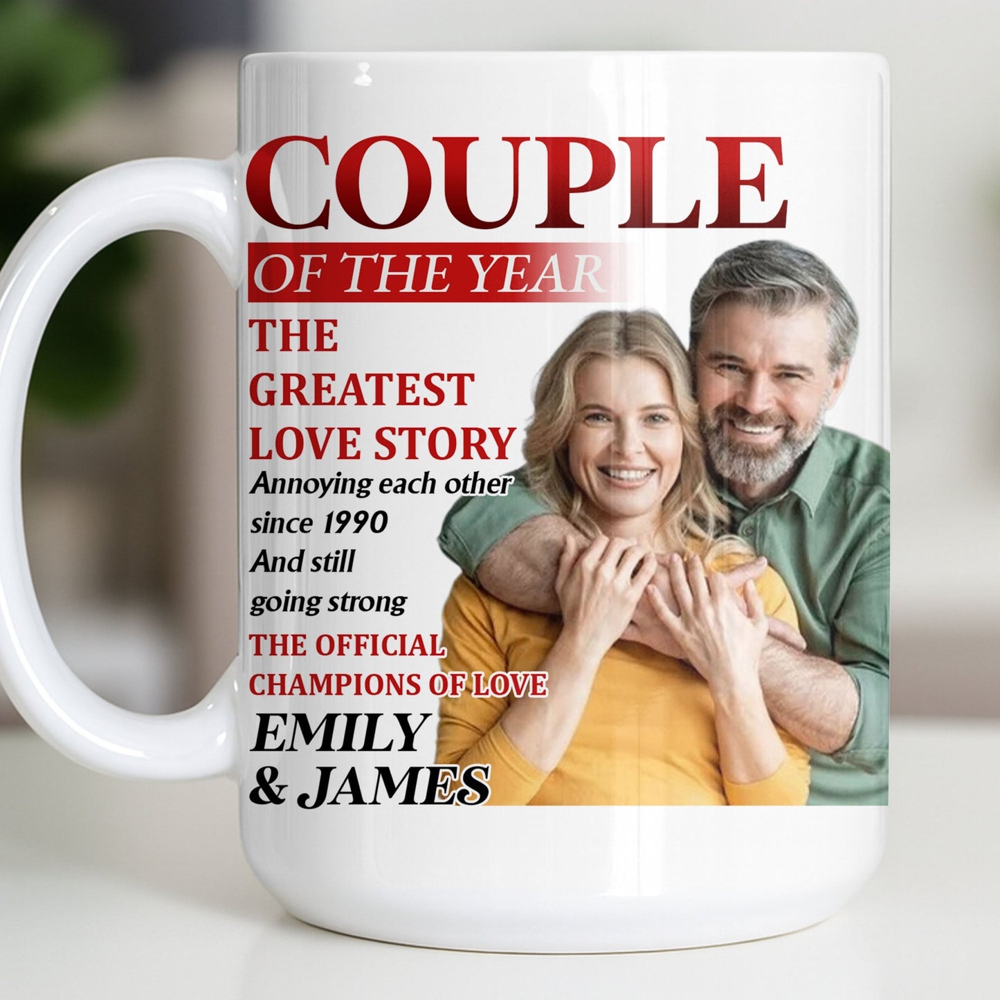 Couple Of The Year, The Greatest Love Story, Champions Of Love - Personalized Custom Coffee Mug - CPL1199_MG