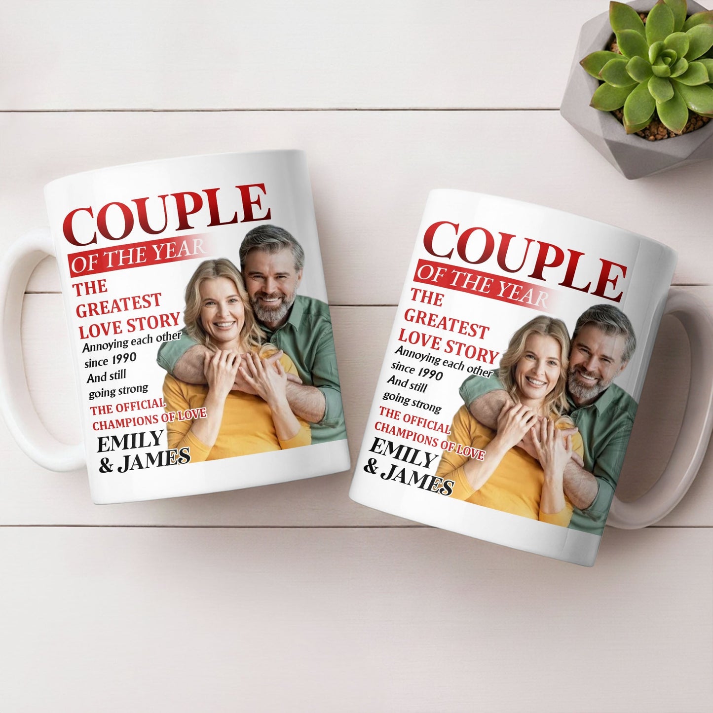 Couple Of The Year, The Greatest Love Story, Champions Of Love - Personalized Custom Coffee Mug - CPL1199_MG
