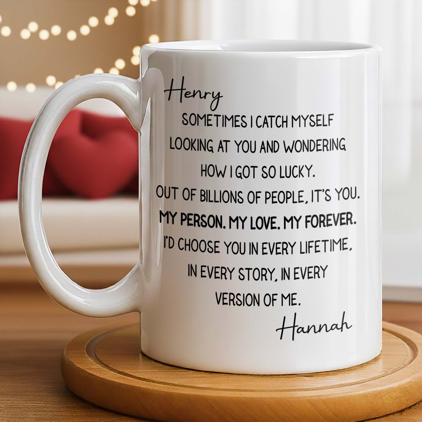 My Person, My Love, My Forever Romantic Quote - Personalized Custom Coffee Mug - CPL1200_MG