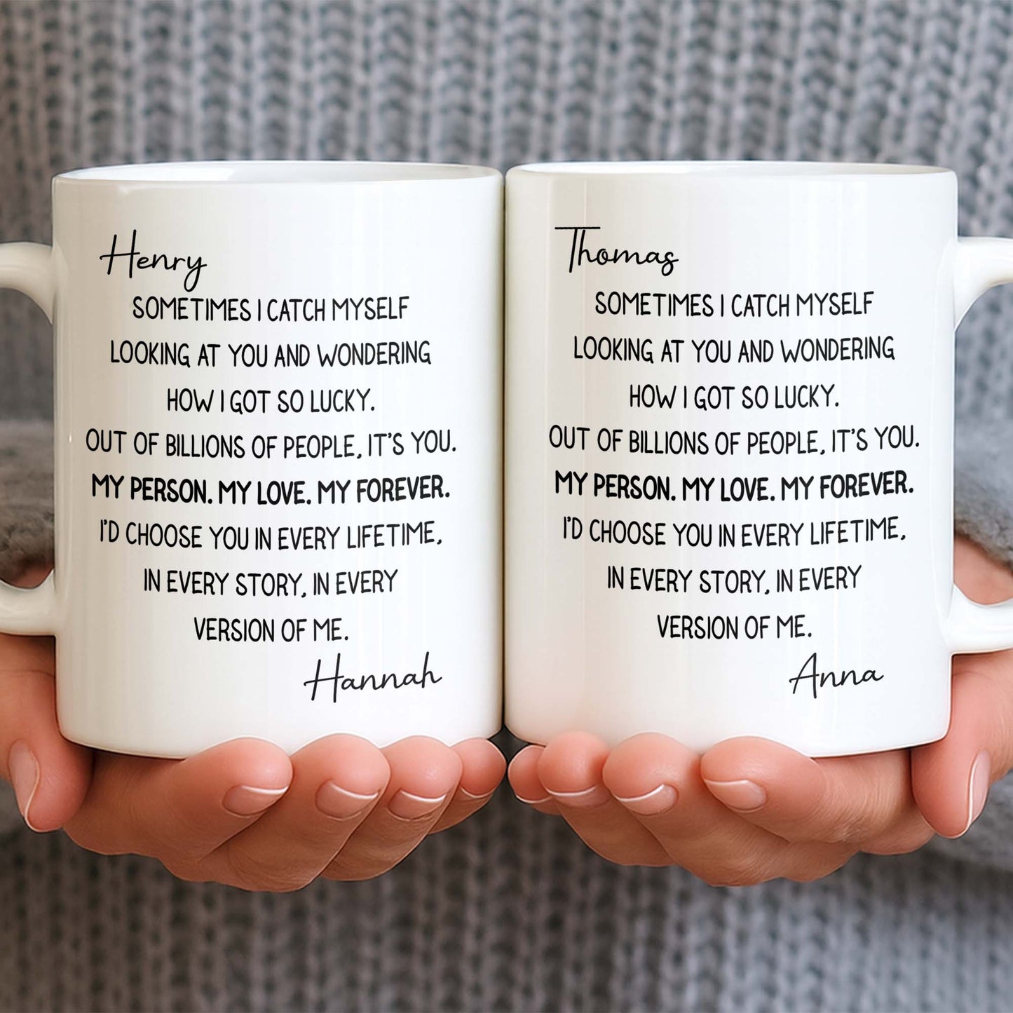My Person, My Love, My Forever Romantic Quote - Personalized Custom Coffee Mug - CPL1200_MG