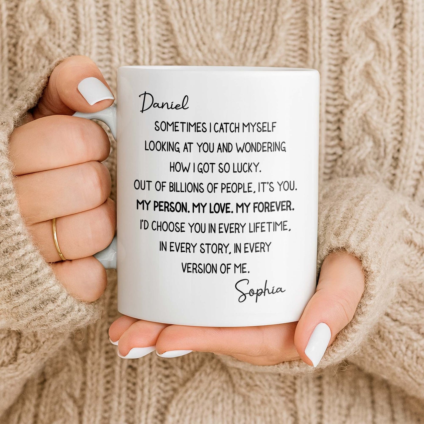 My Person, My Love, My Forever Romantic Quote - Personalized Custom Coffee Mug - CPL1200_MG