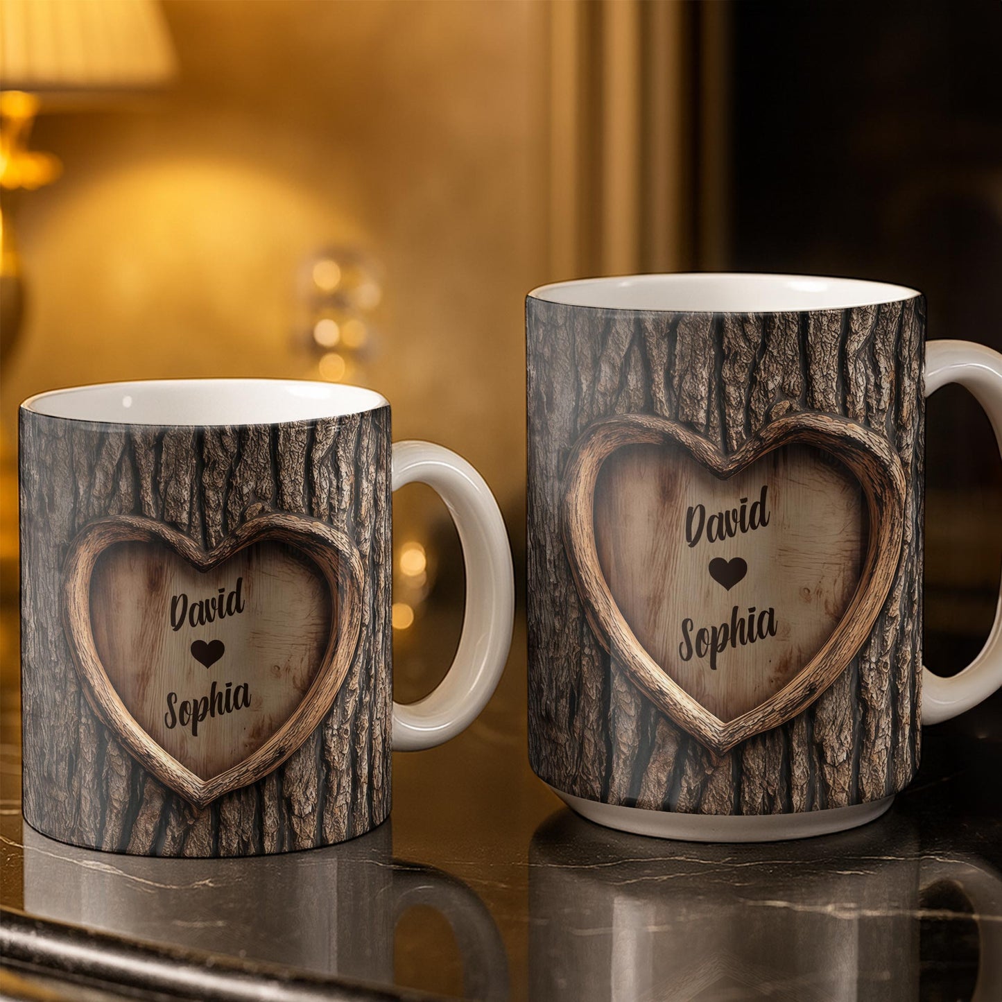 I Met You, I Liked You, I Loved You, I'm Keeping You, Tree Bark and Heart - Personalized Custom Coffee Mug - CPL1202_MG