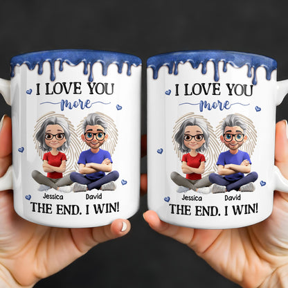 I Love You More, The End I Win, Cartoon Couple - Personalized Custom Coffee Mug - CPL1231_MG