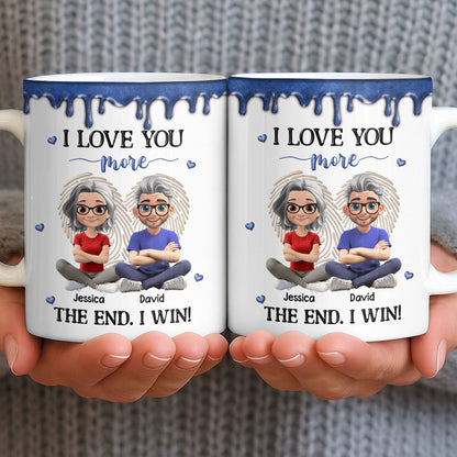 I Love You More, The End I Win, Cartoon Couple - Personalized Custom Coffee Mug - CPL1231_MG