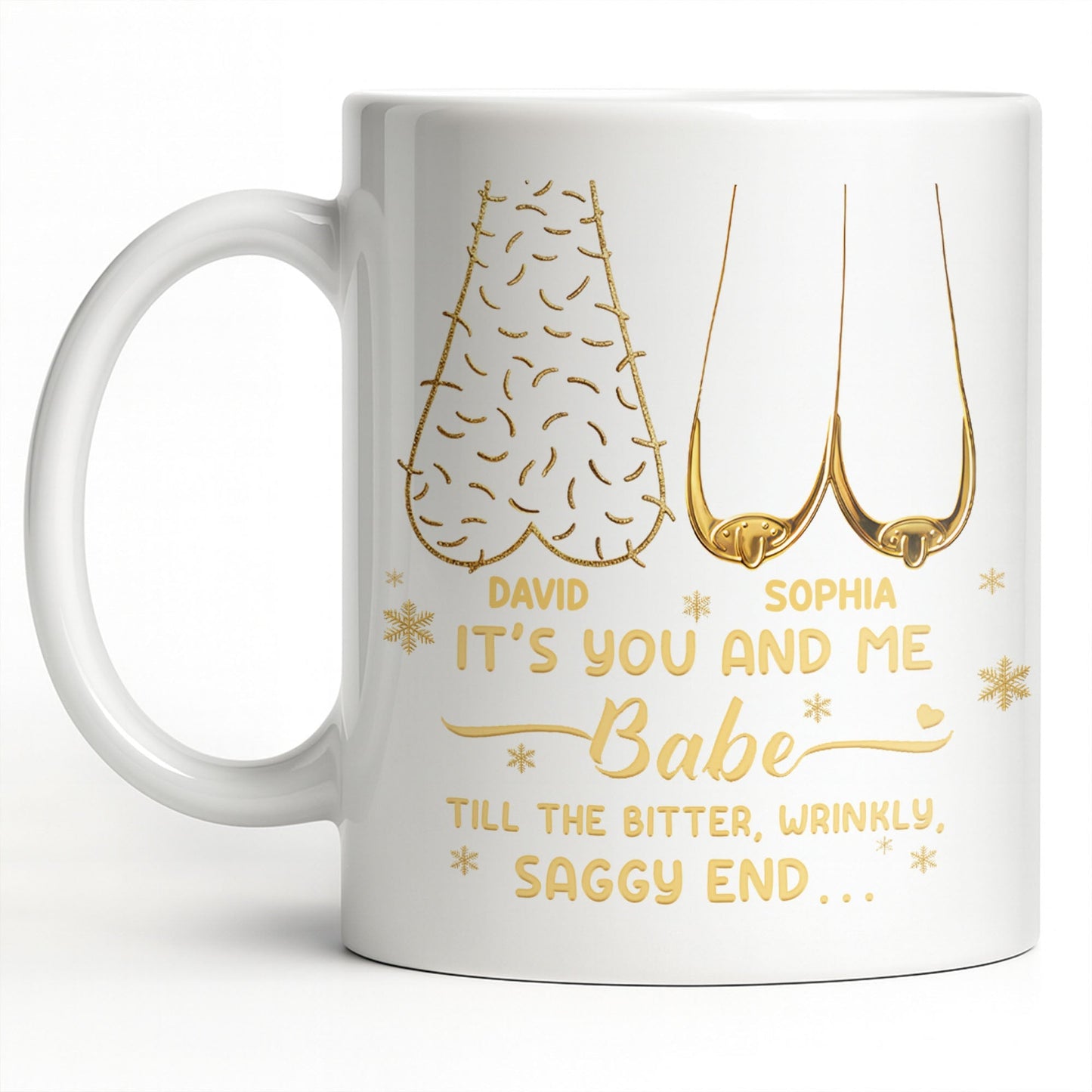 It's You And Me Babe, Older Couple Figures - Personalized Custom Coffee Mug - CPL1232_MG