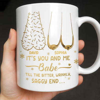 It's You And Me Babe, Older Couple Figures - Personalized Custom Coffee Mug - CPL1232_MG