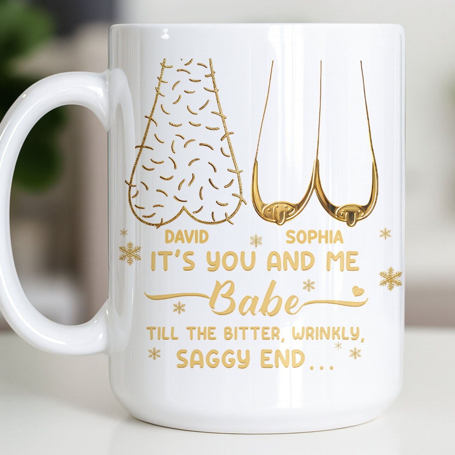 It's You And Me Babe, Older Couple Figures - Personalized Custom Coffee Mug - CPL1232_MG